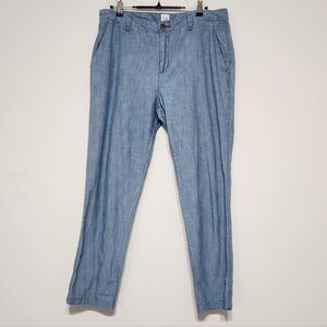 Gap Girlfriend Chino Chambray Pants Preppy Minimalist Coastal Classic 8
